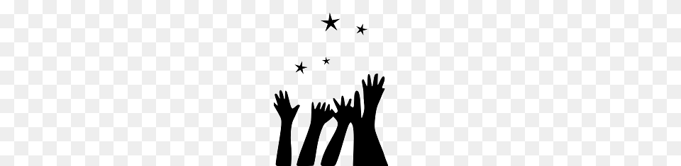 Hands Reaching For The Stars, Star Symbol, Symbol, Body Part, Hand Free Png