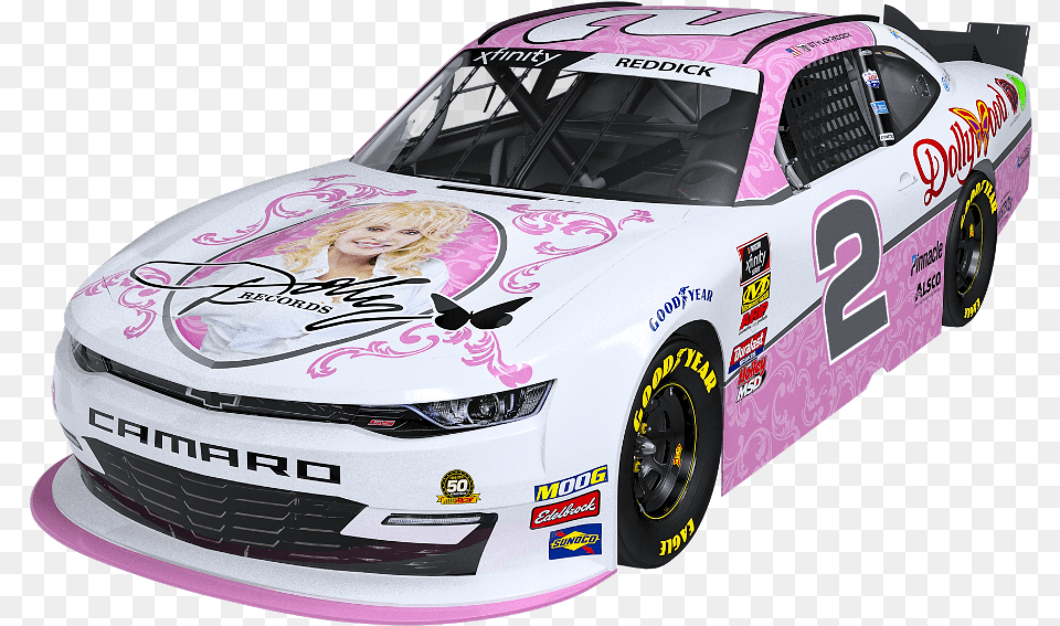 Hands Reddick To Drive Pink Dolly Car Dolly Parton Nascar, Vehicle, Transportation, Sports Car, Adult Free Png Download