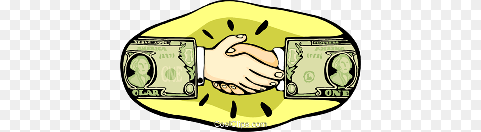 Hands Shaking With Dollar Sign Hands Royalty Vector Clip Art, Body Part, Hand, Person, Money Png