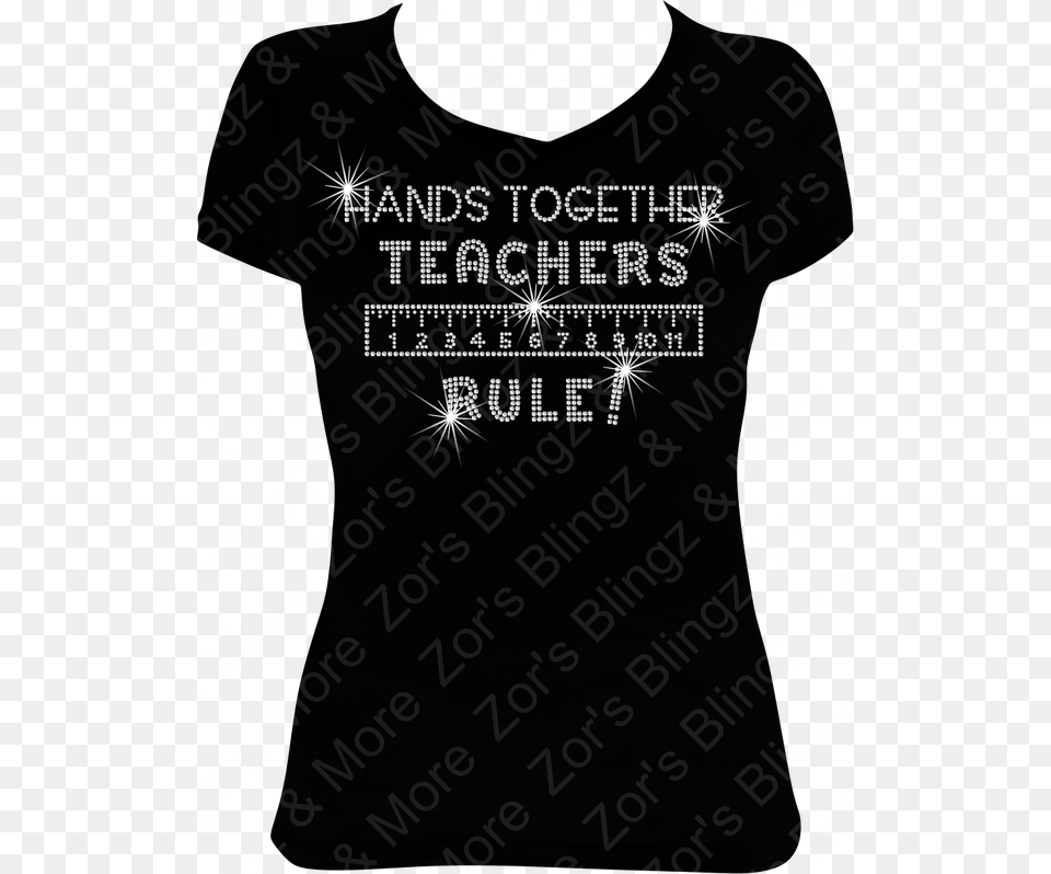 Hands Together Teachers Rule Rhinestone T Shirt Design Blouse, Advertisement, Poster, Text, Blackboard Free Png