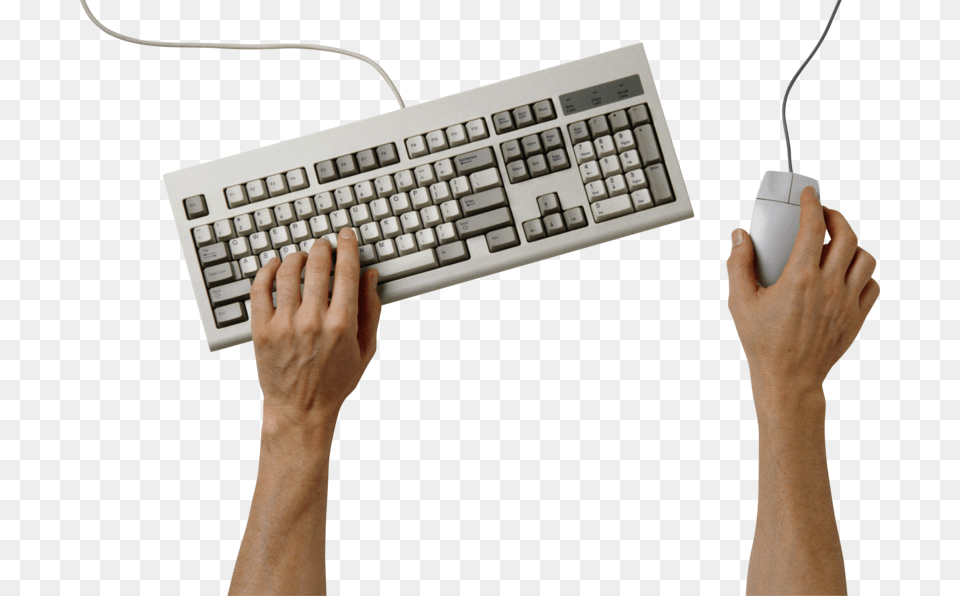 Hands Typing On Keyboard, Hardware, Computer, Computer Hardware, Computer Keyboard Free Png