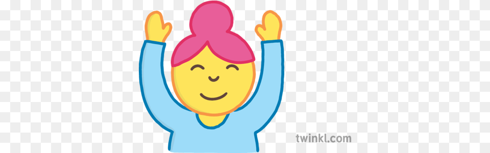 Hands Up Emoji People Planit Maths Y2 Number And Place Value Yoghurt Illustration, Baby, Face, Head, Person Png