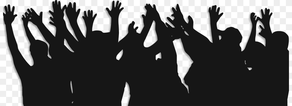 Hands Up Silhouette, Text, People, Person, Blackboard Free Png Download