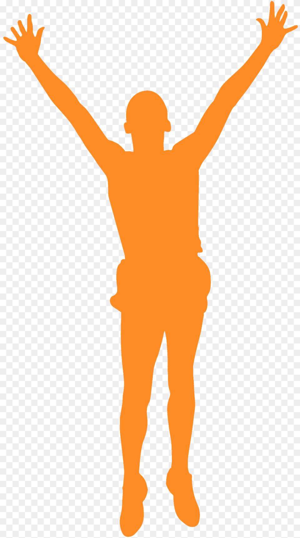 Hands Up Silhouette, Face, Head, Person, Happy Free Png Download
