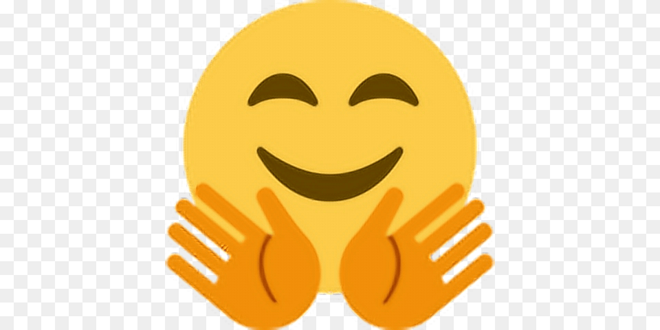 Hands Wave Hug Emoji Emoticon Face Expression Feeling, Gold Png