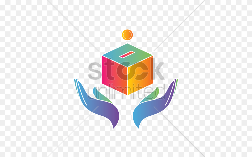 Hands With A Charity Box Vector Image Free Png