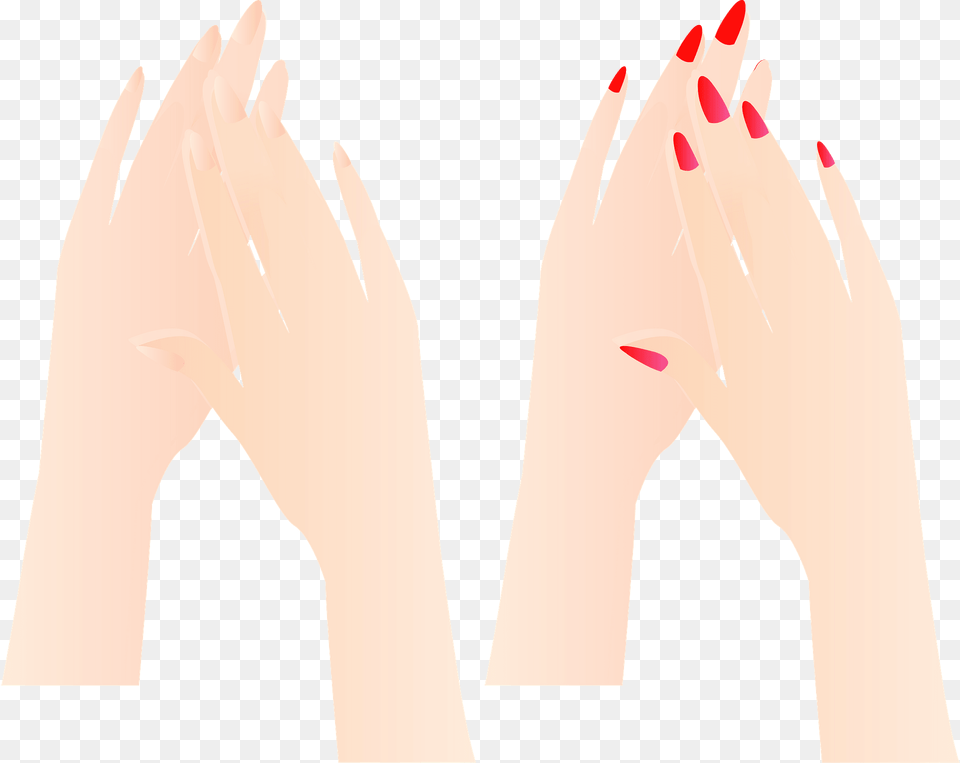 Hands With And Without Manicure Clipart, Wrist, Body Part, Person, Hand Free Transparent Png