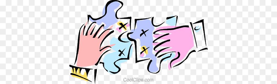 Hands With Puzzle Pieces Royalty Vector Clip Art Illustration, Body Part, Hand, Person, Face Free Png Download