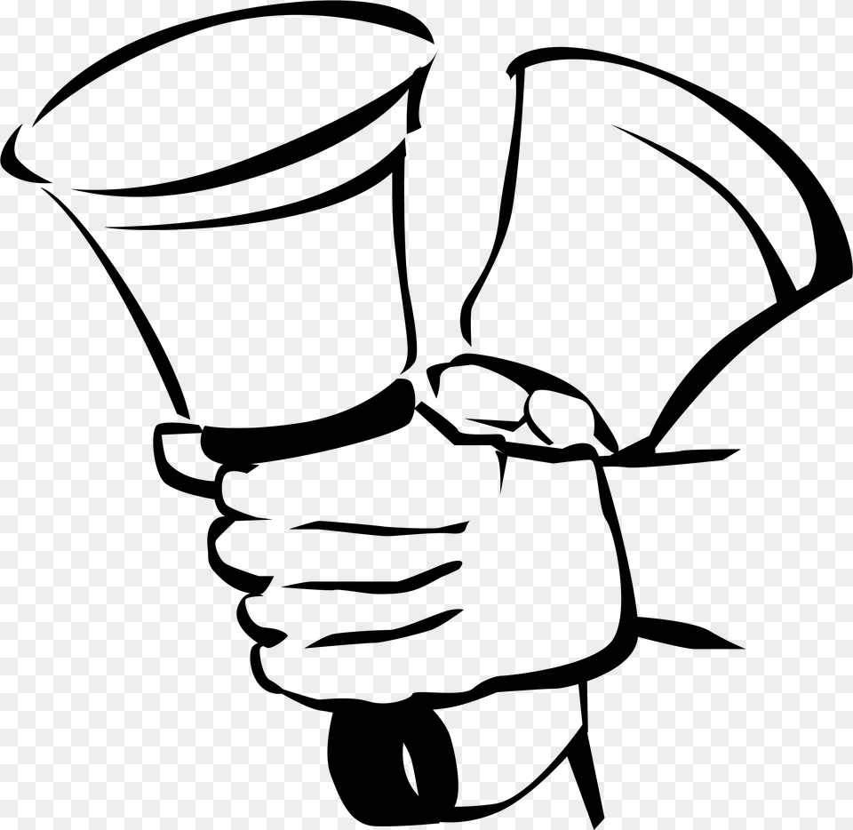 Hands With Two Bells Bell Choir Clip Art, Gray Free Png Download