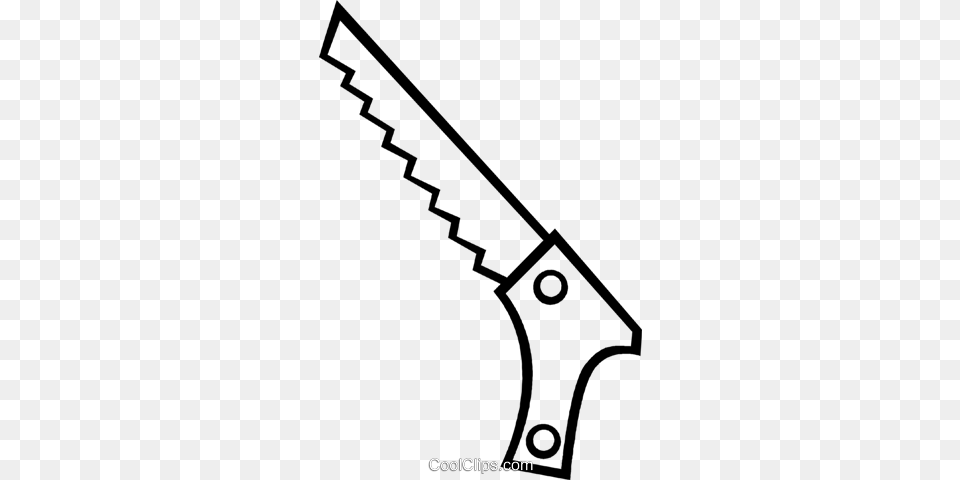 Handsaw Royalty Vector Clip Art Illustration, Device, Bow, Weapon, Tool Free Png Download