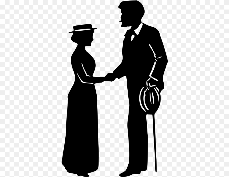 Handshake Clipart Man Woman Man And Woman Shaking Hands, Gray Free Transparent Png