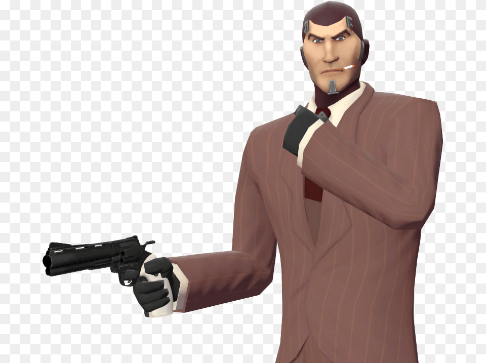 Handsome Jacks Face Spy Handsome Jack, Weapon, Suit, Handgun, Gun Png Image
