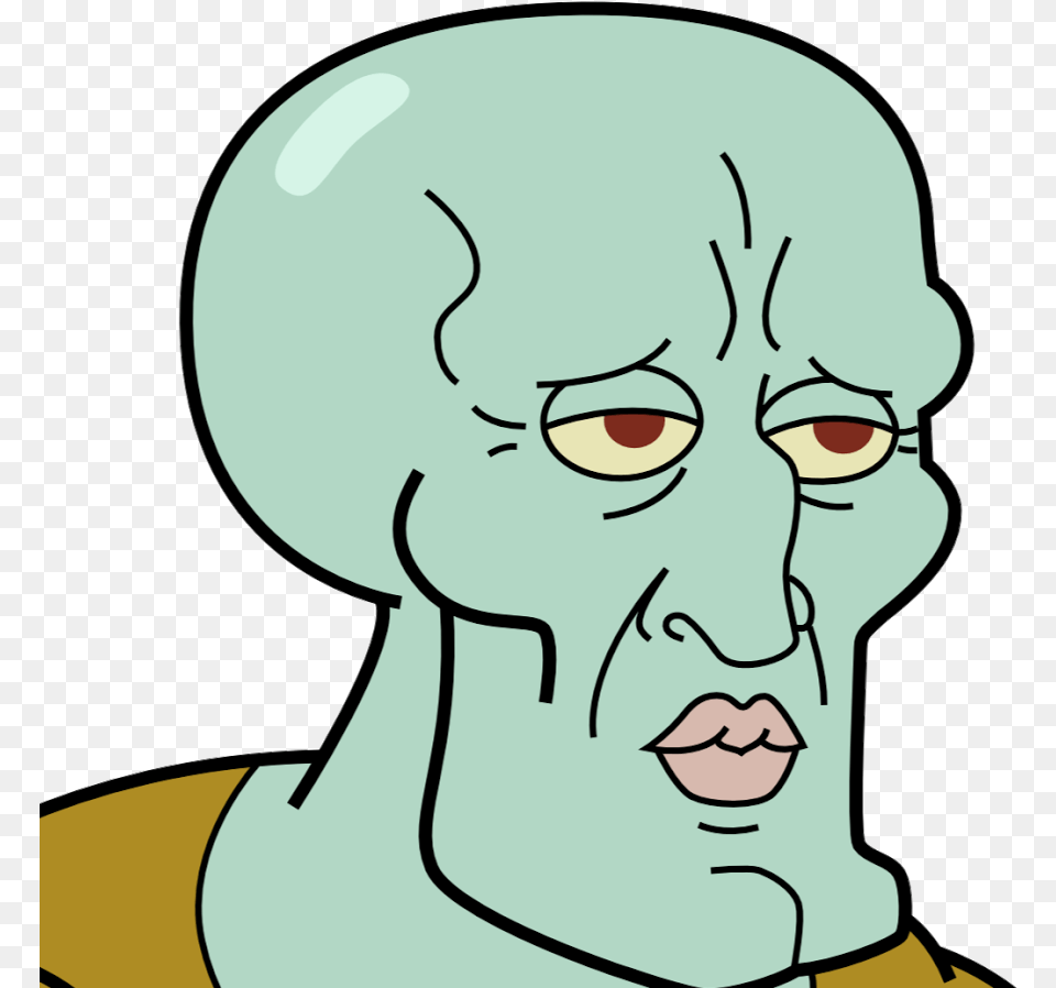 Handsome Squidward, Baby, Head, Person, Face Png