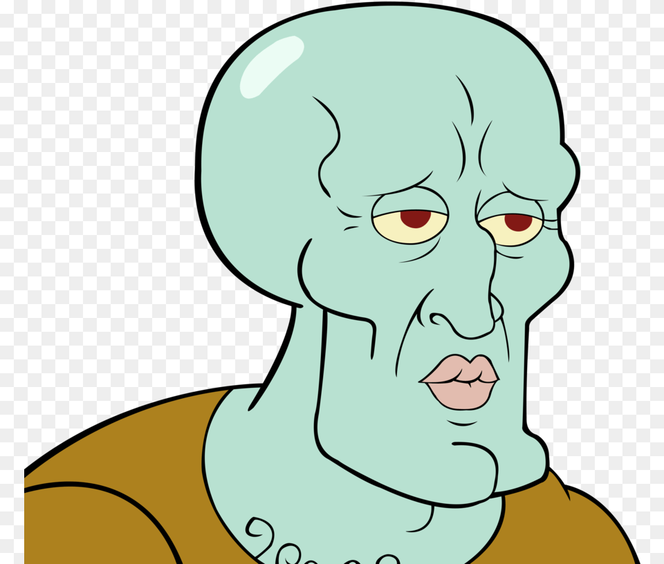 Handsome Squidward, Baby, Person, Face, Head Free Png