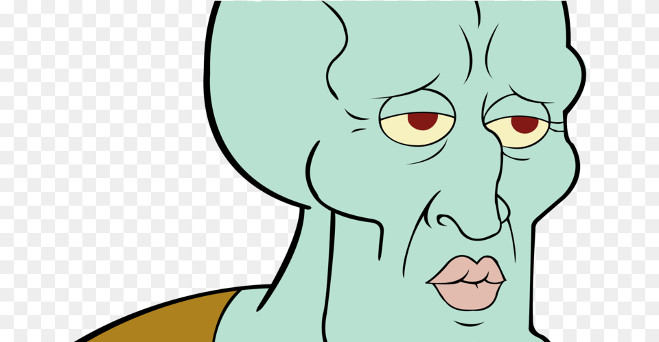 Handsome Squidward Background Handsome Squidward, Baby, Person, Head, Face Free Png