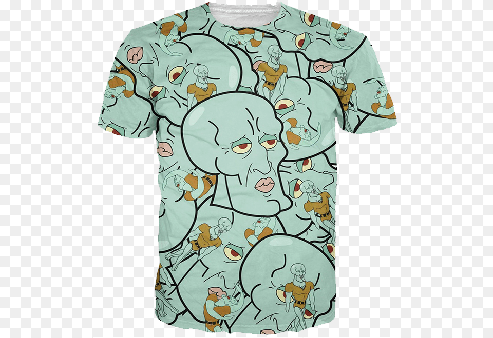 Handsome Squidward Shirt, Clothing, T-shirt, Baby, Person Png Image