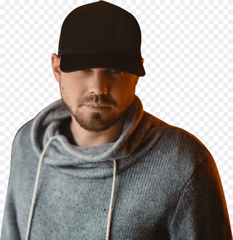 Handsome Young Man With Cap Image Handsome Man With Cap, Knitwear, Baseball Cap, Clothing, Sweater Free Png