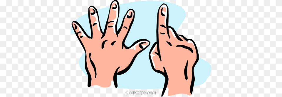 Handssix Royalty Vector Clip Art Illustration, Body Part, Finger, Hand, Person Free Transparent Png