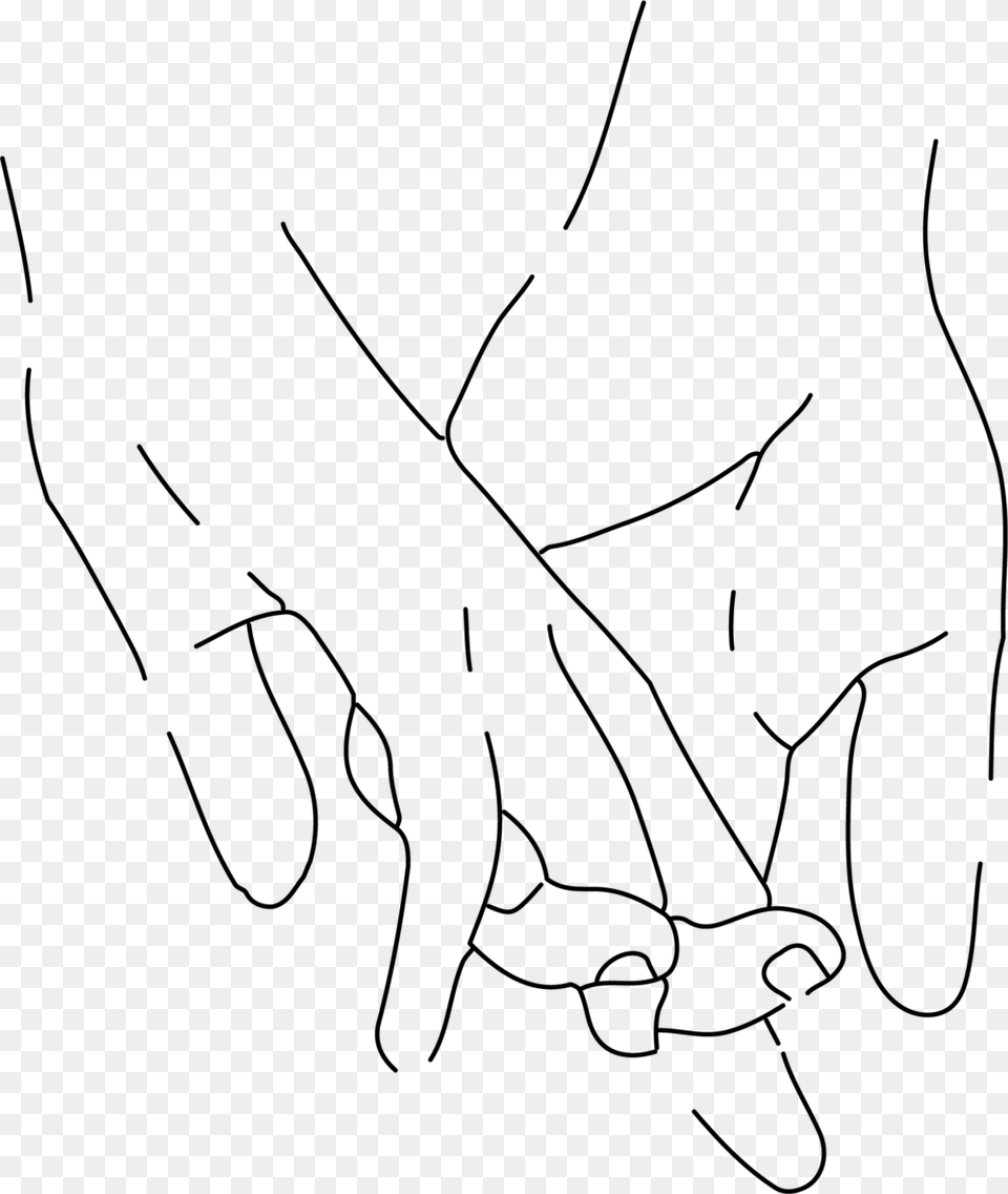 Handstrace Line Art, Gray Free Png Download