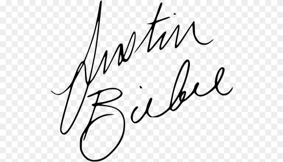 Handtekening Justin Bieber Justin Bieber Autografo, Gray Png