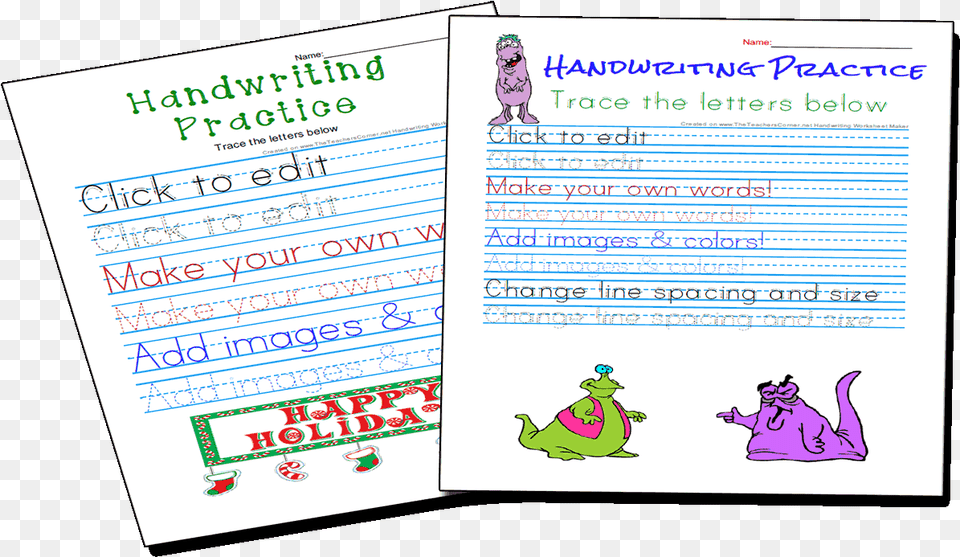 Handwriting Practice And Copywork Worksheets Maker Handwriting Worksheets, Advertisement, Page, Poster, Text Png