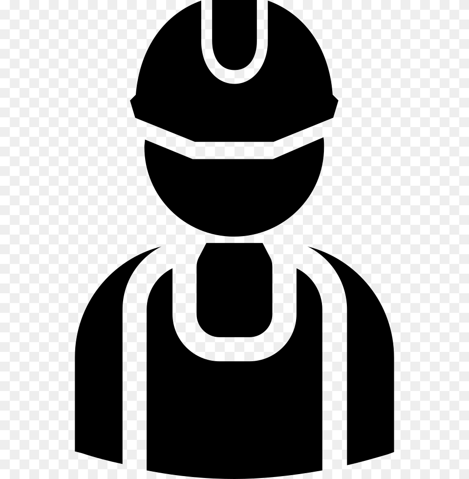Handy Man Worker Silhouette Simbolo De Policia, Stencil, Helmet Free Png