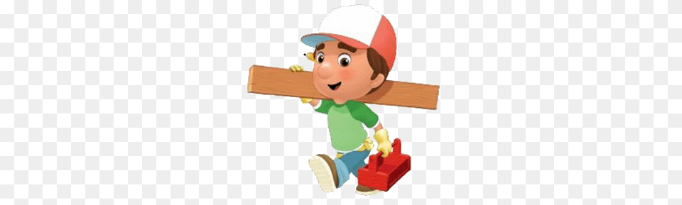Handy Manny Carrying Wood, People, Person, Baby Png Image