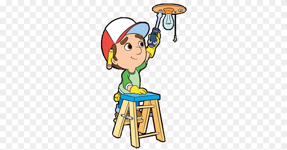 Handy Manny Print Professions, Bar Stool, Furniture, Baby, Person Free Transparent Png
