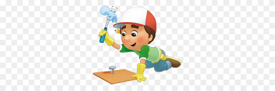 Handy Manny Working, Person, People, Cleaning, Baby Free Png