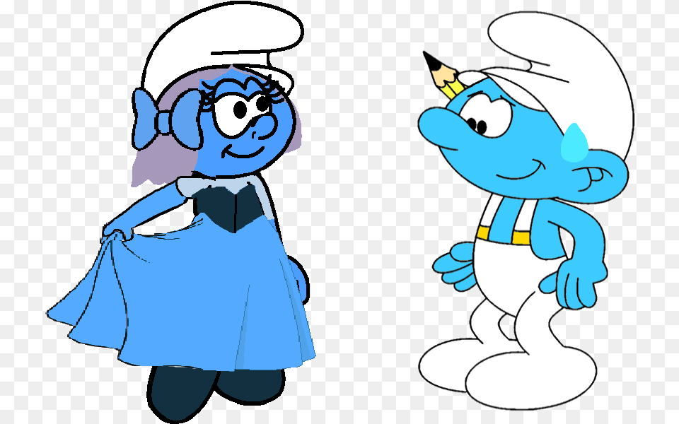 Handy Smurfs Handy And Marina Comic, Baby, Person, Cartoon, Book Free Png Download