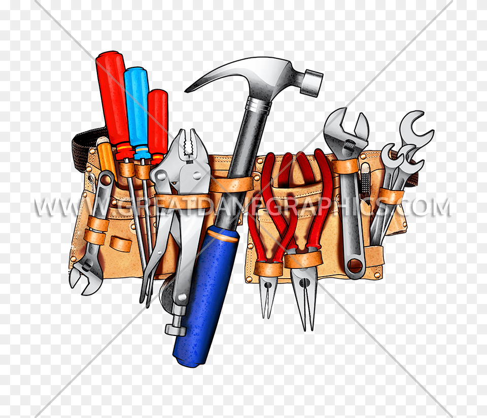 Handy Tool Belt Production Hammer And Tool Belt, Device Png