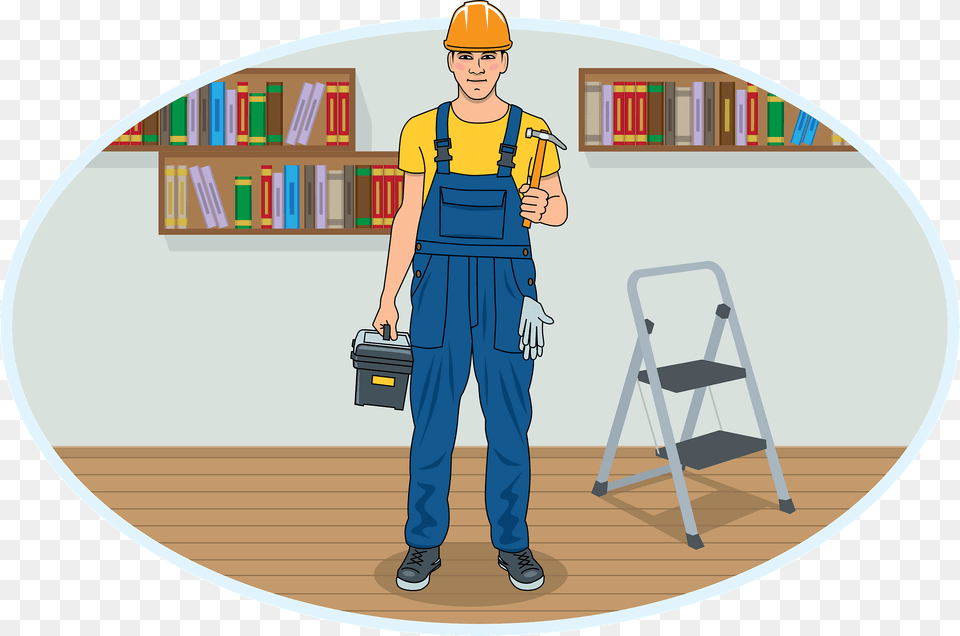 Handyman Clipart, Adult, Book, Publication, Person Free Png Download