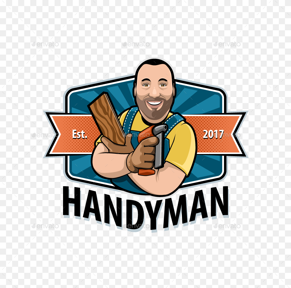 Handyman Diy Man Car Services Mascot Logo, Photography, Adult, Person, Woman Free Transparent Png