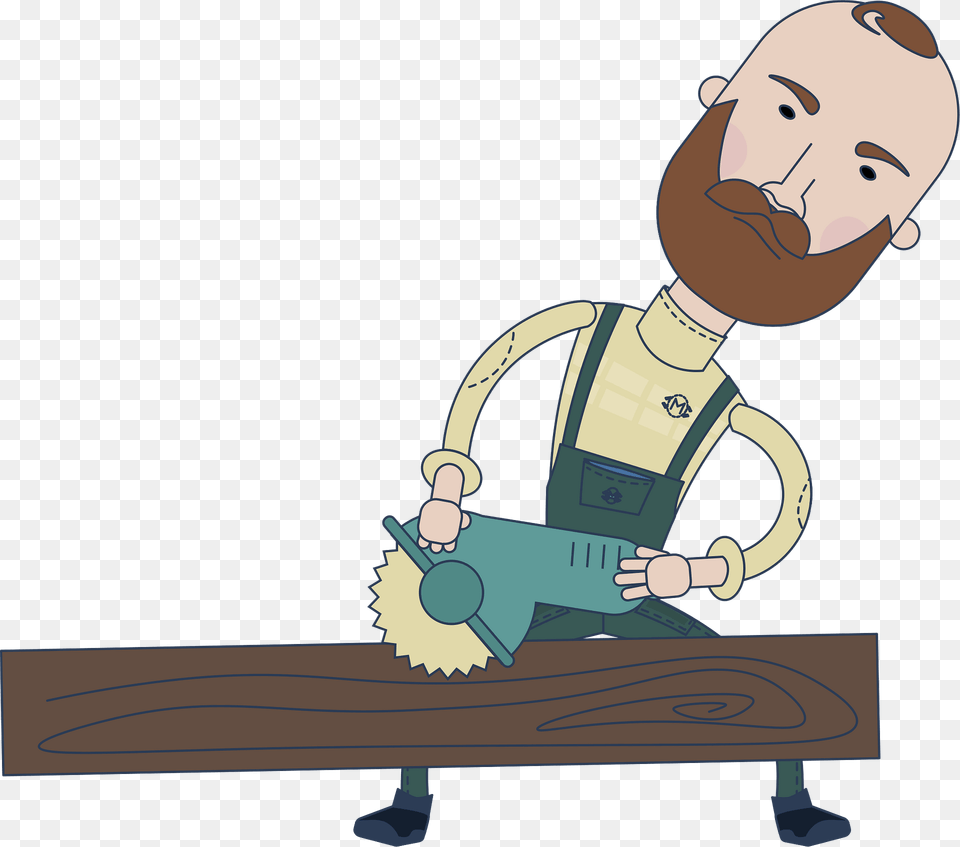 Handyman Is Working With Grinder Clipart, Cartoon, Face, Head, Person Png Image