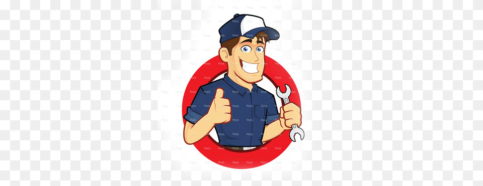 Handyman Mechanic Cartoon, Baseball Cap, Cap, Clothing, Hat Free Png