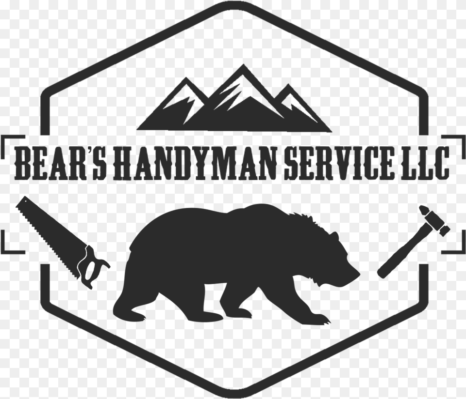 Handyman Service Beer Camp Throw Blanket, Emblem, Symbol, Animal, Bear Free Png