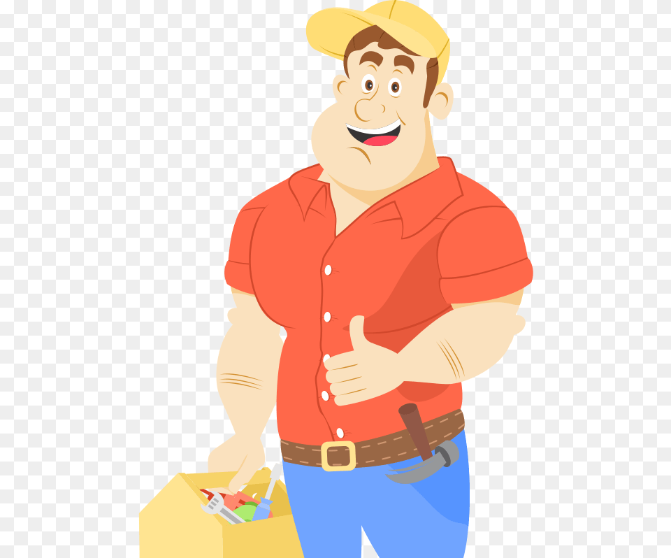 Handyman Services Contractor Building Home Cartoon, Adult, Man, Male, Person Free Png