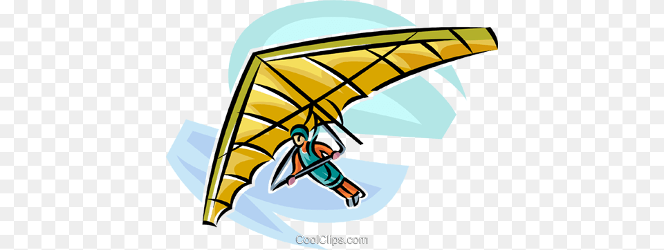 Hang Glider Royalty Vector Clip Art Illustration, Adventure, Leisure Activities, Gliding, Baby Png