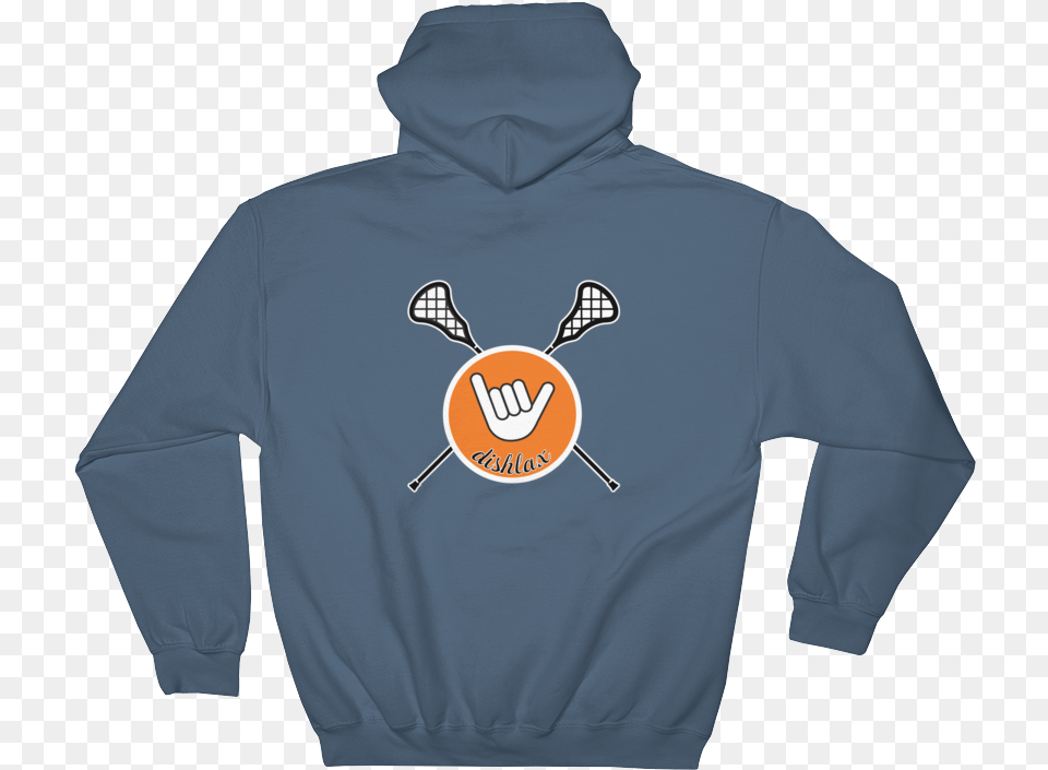 Hang Loose Lacrosse Hoodie Indigo Blueorange Sweatshirt, Clothing, Knitwear, Sweater, Hood Png Image