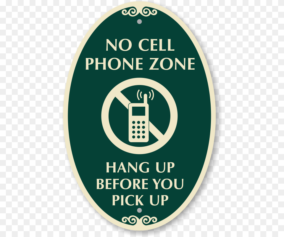 Hang Up Phone Sign K 0411 Beware Of Dog No Trespassing, Ammunition, Grenade, Weapon, Logo Free Png Download