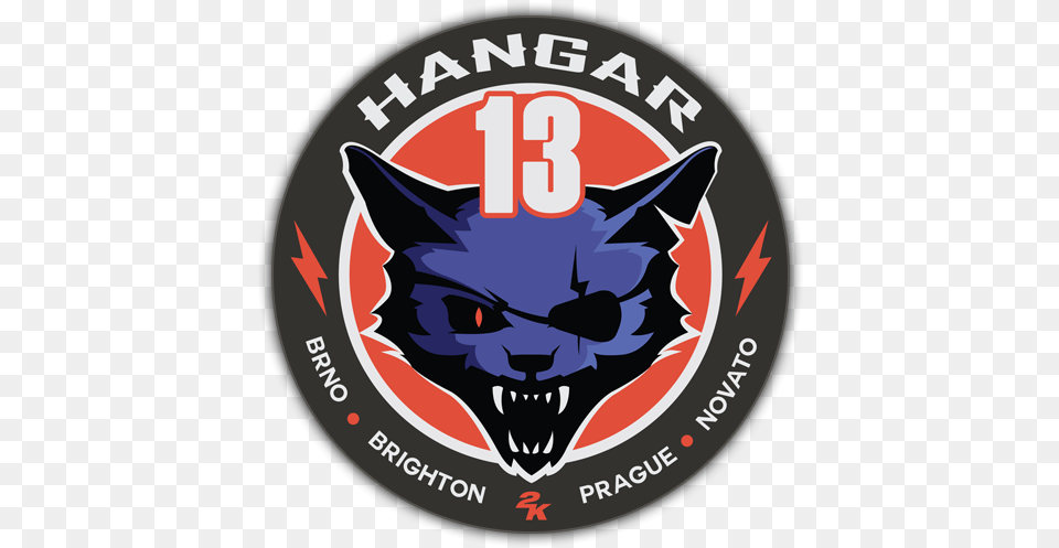 Hangar 13 Games News Watch The Full Mafia Iii E3 Demo Now Hangar 13 Logo, Emblem, Sticker, Symbol, Disk Png Image