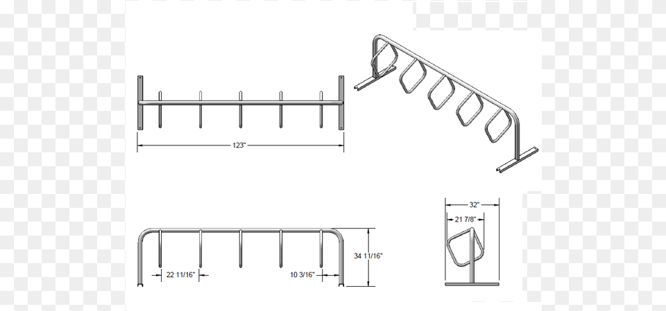 Hanger Bike Rack By Ultraplay Diagram, Handrail, Chart, Plot Free Transparent Png
