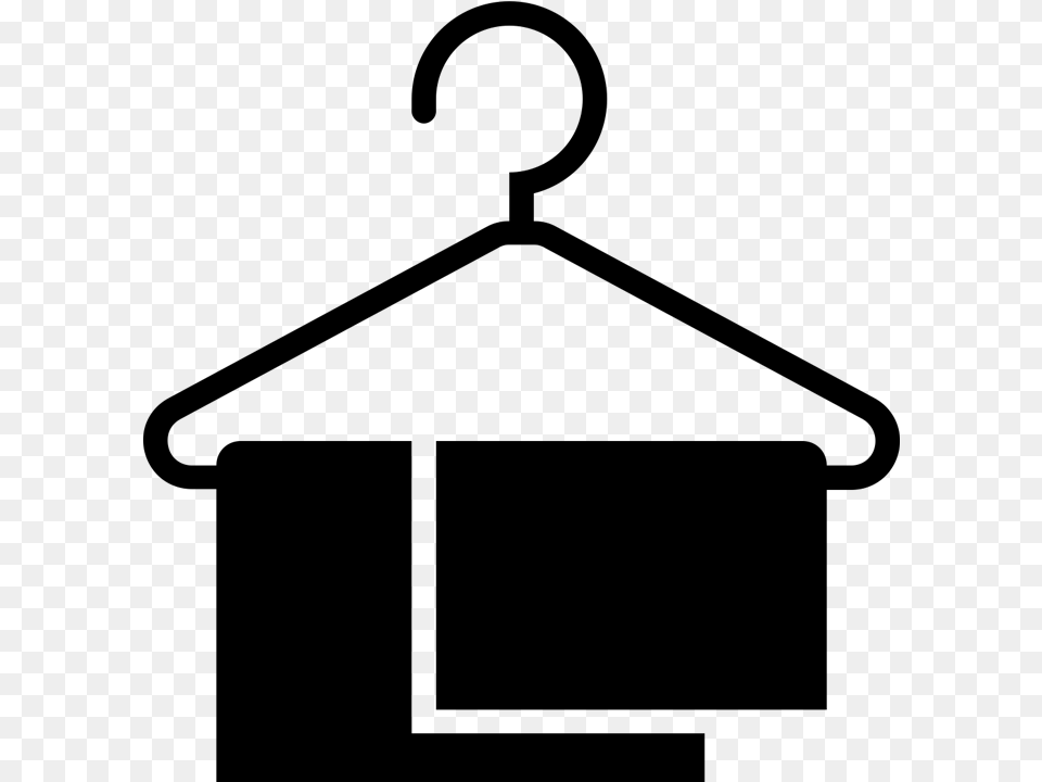 Hanger Clipart Laundry Dry Cleaning, Gray Png Image