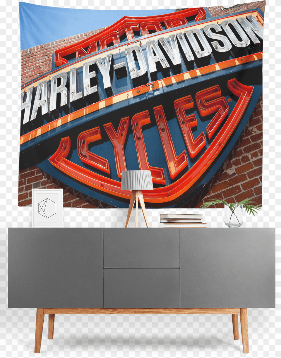 Hanging Banner Harley Davidson Logo, Furniture, Sideboard, Boat, Transportation Free Transparent Png