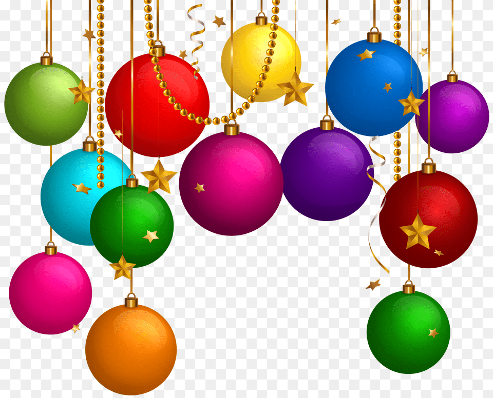 Hanging Christmas Balls Decor Clip Free Png