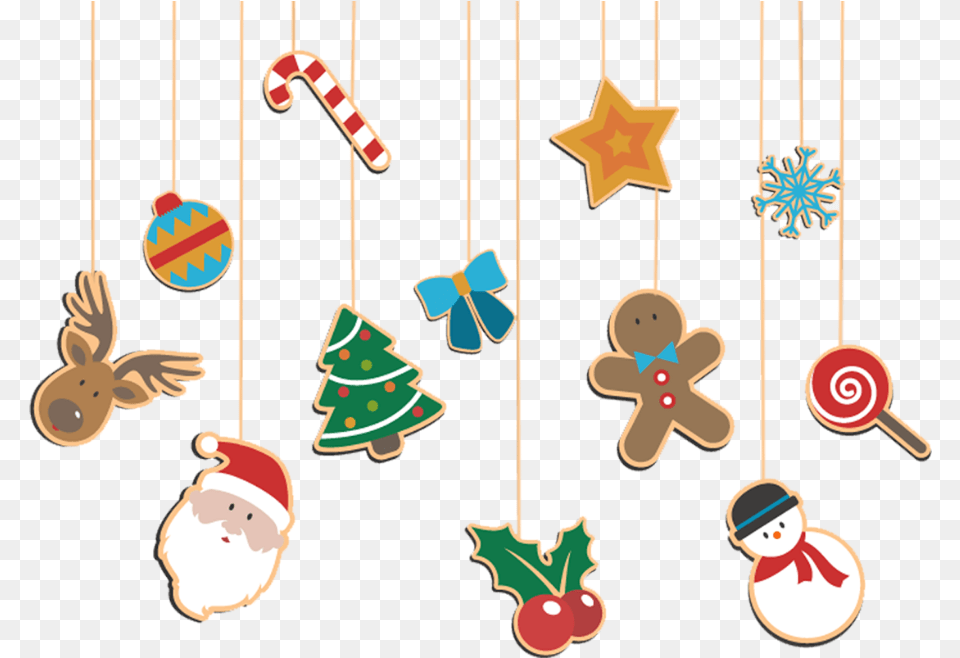 Hanging Christmas Holiday Decoration Transparent Frame Christmas Border Cute, Baby, Person, Food, Sweets Free Png Download