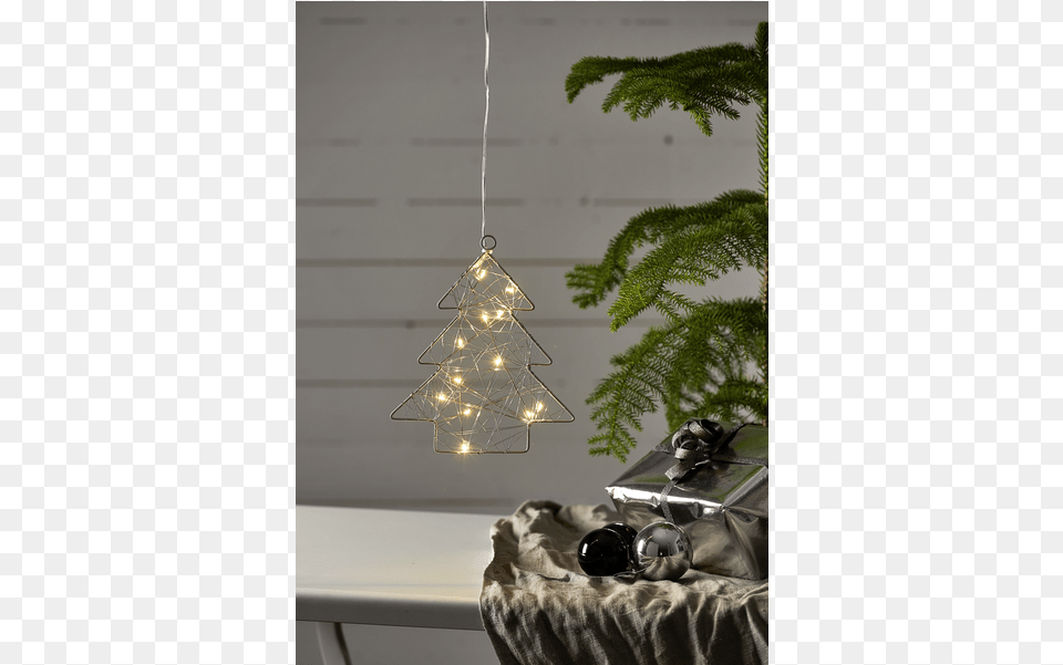 Hanging Decoration Wiry Christmas Ornament, Fir, Plant, Tree, Lamp Free Png