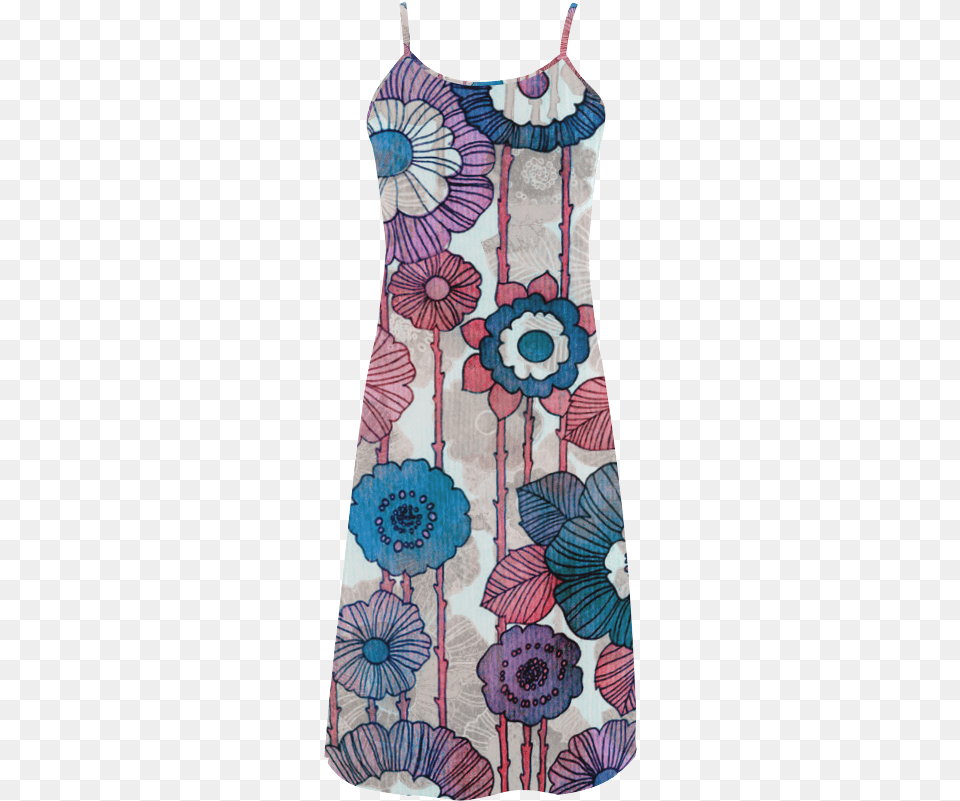 Hanging Flower Garland Alcestis Slip Dress Pattern, Applique, Clothing, Home Decor, Formal Wear Png