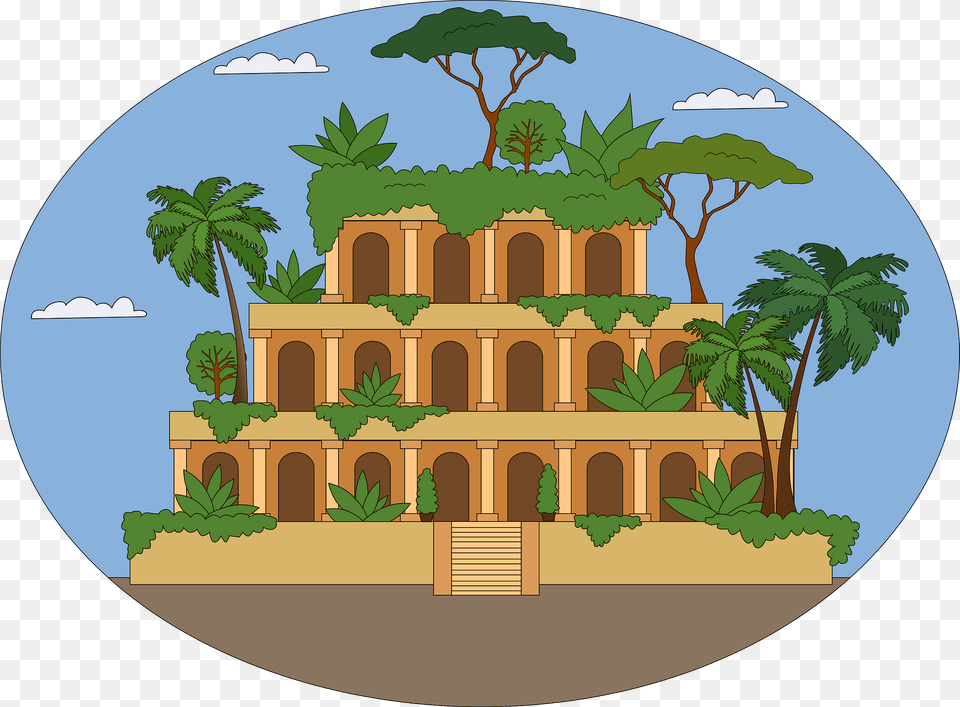 Hanging Gardens Of Babylon Clipart, Architecture, Villa, Housing, House Free Transparent Png