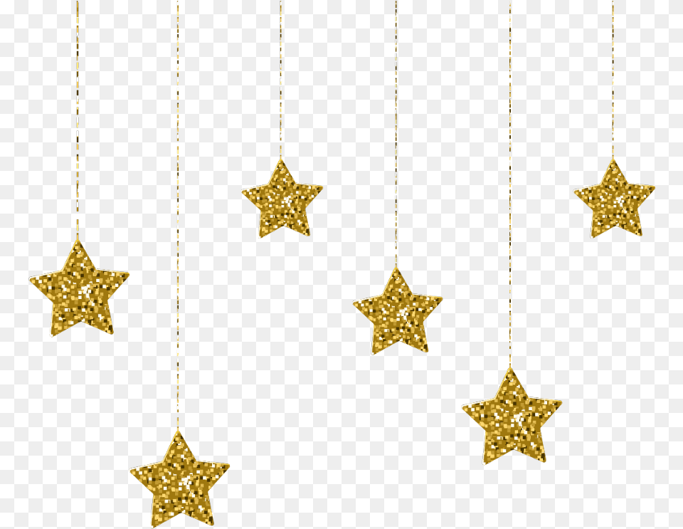 Hanging Gold Stars, Star Symbol, Symbol, Accessories Free Png Download